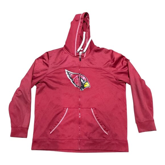 Arizona Cardinals Full Zip Logo Sweatshirt  NFL Team Apparel Hoodie XL Red READ - Picture 1 of 9